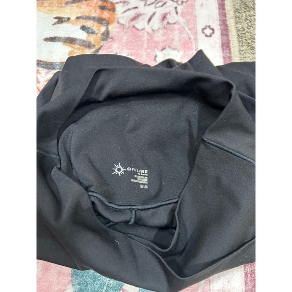 OFFLINE Aerie Real Me High Rise Waisted Crossover Flare Legging Black Medium - Picture 3 of 6